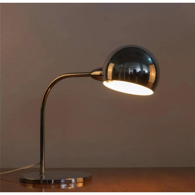 Italian Chromed Brass Venticinque Table Lamp by Sergio Asti for Candle Fontana Arte, 1960 For Sale - Image 6 of 14