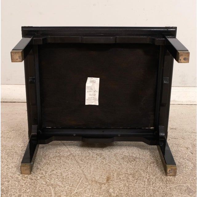 Pair Pallavisini Asian Inspired Mid Century Modern Black Chairs For Sale - Image 10 of 12