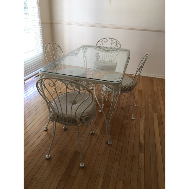 1950’s Vintage Woodard Roses Patio FurnitureSet of 5 Chairish