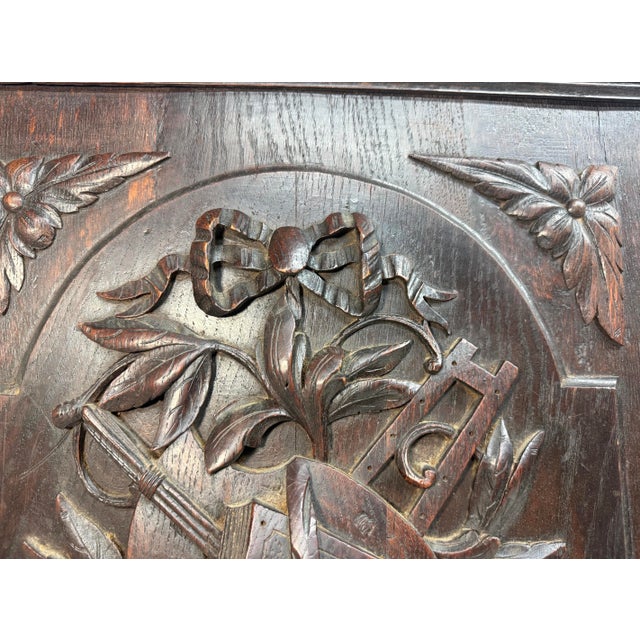 Large Antique 19th Century Architectural Salvage Art Theme Door Sculpture Panel For Sale In New York - Image 6 of 13