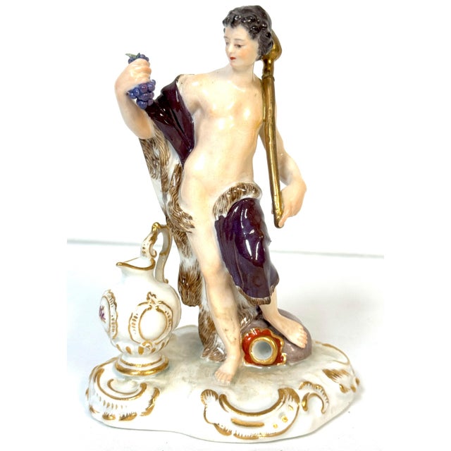 Meissen Porcelain Figure Bacchus with Grapes, Wine Jug, Late 19th/ Early 20th C For Sale - Image 11 of 18