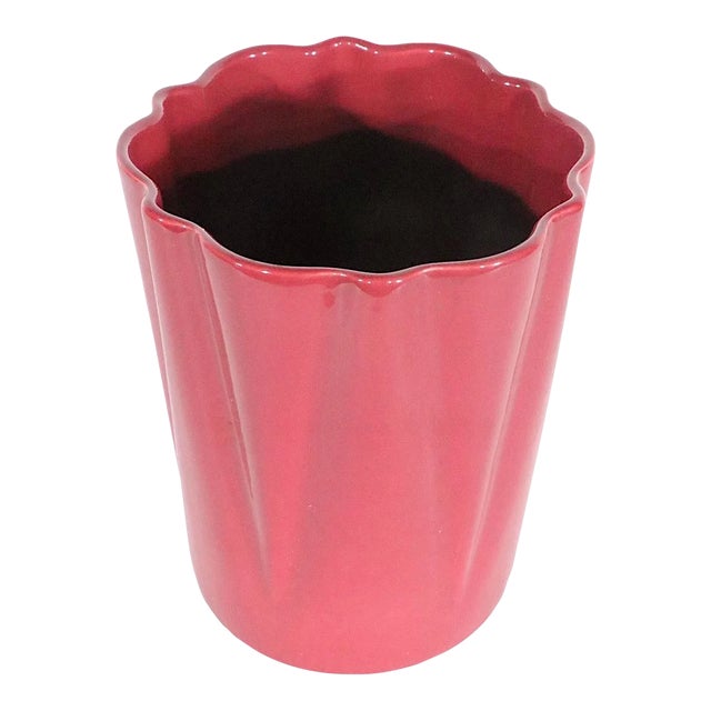 Alamo Pottery Pottery Vase Model 723 in Burgundy Glaze Finish C 1950's For Sale