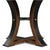 Transitional Round Dining Table, Medium - Light Brown Oak With Hammered Iron Accents For Sale - Image 10 of 11