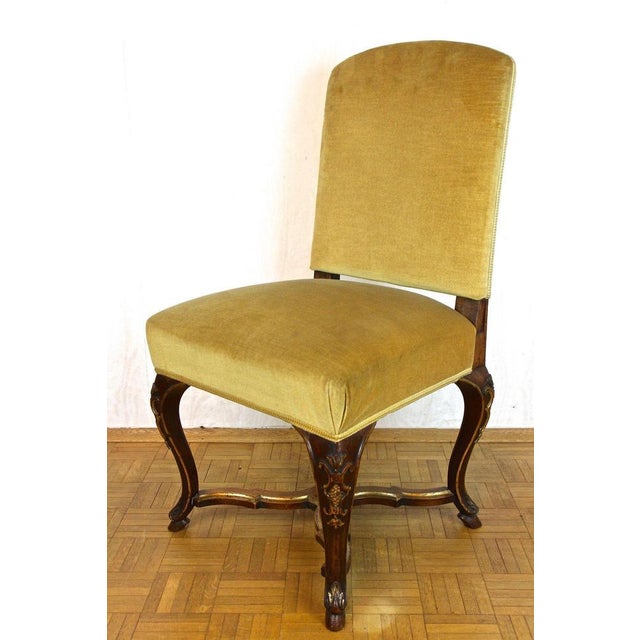 Baroque 18th Century Baroque Dining Chairs with Gilt Accents, Italy, 1790, Set of 6 For Sale - Image 3 of 16