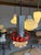 Chrome with Red Glass Ceiling Lamp attributed to Raak Design Team for Massive Lighting, 1960s For Sale - Image 11 of 12