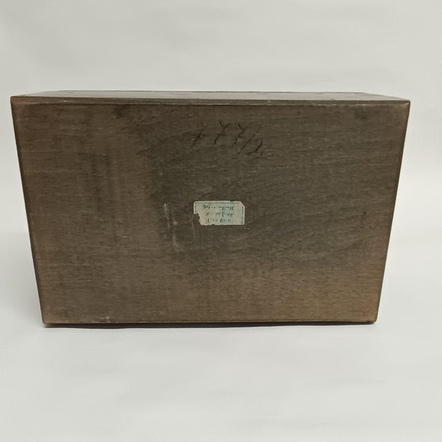 Olive Art Nouveau Postcard Box from Robert Frères Stationery, Switzerland, 1890s For Sale - Image 8 of 18