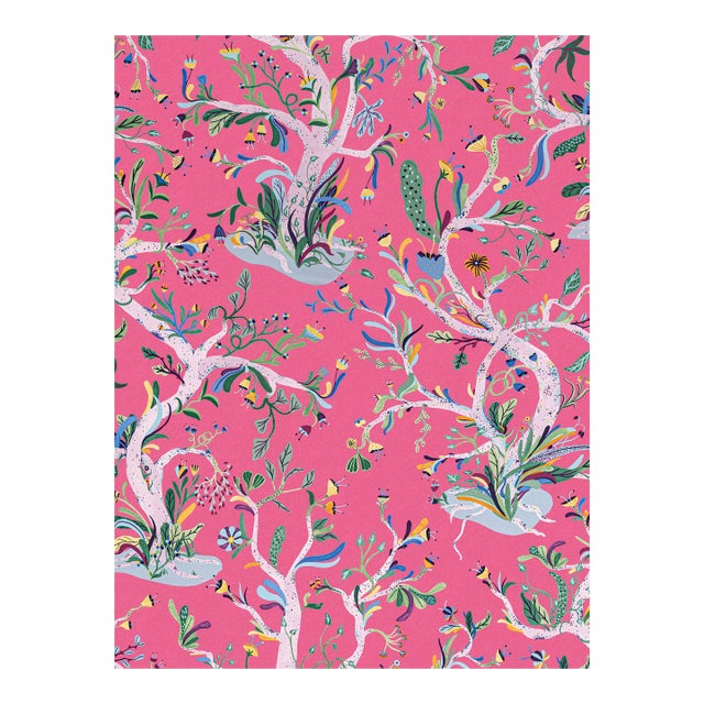 Sample - The House of Scalamandré Enchanted Meadow Fabric, Peony For Sale