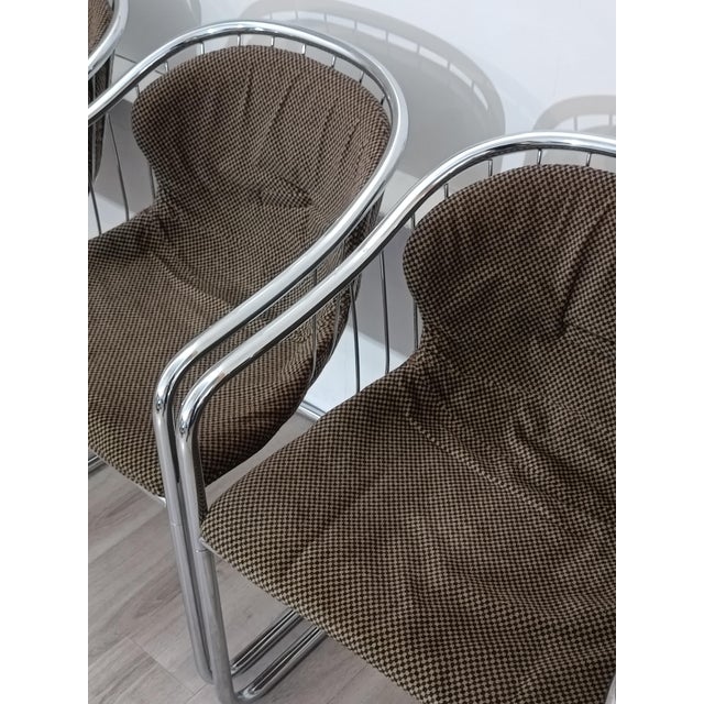 1970s Series S Cantilever Chairs attributed to Gastone Rinaldi for Rima, 1970s, Set of 4 For Sale - Image 5 of 15