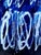 Abstract 19.6" X 25.5" - Cy Twombly Inspired Abstract Original Oil Painting, Unframed For Sale - Image 3 of 7