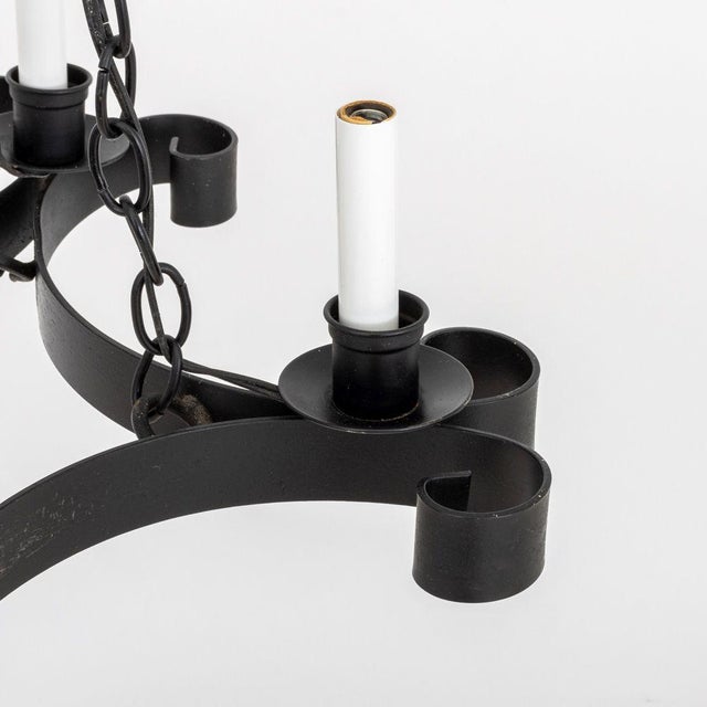 Gothic French Gothic Style Wrought Iron Chandelier For Sale - Image 3 of 5