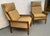 Mid-Century Modern Mid-Century Modern High-Back Armchairs W/ Curved Armrests For Sale - Image 3 of 13
