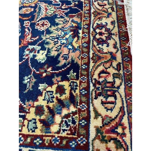 1990s Handwoven Mughal Style Area Rug 2x3 For Sale - Image 9 of 10
