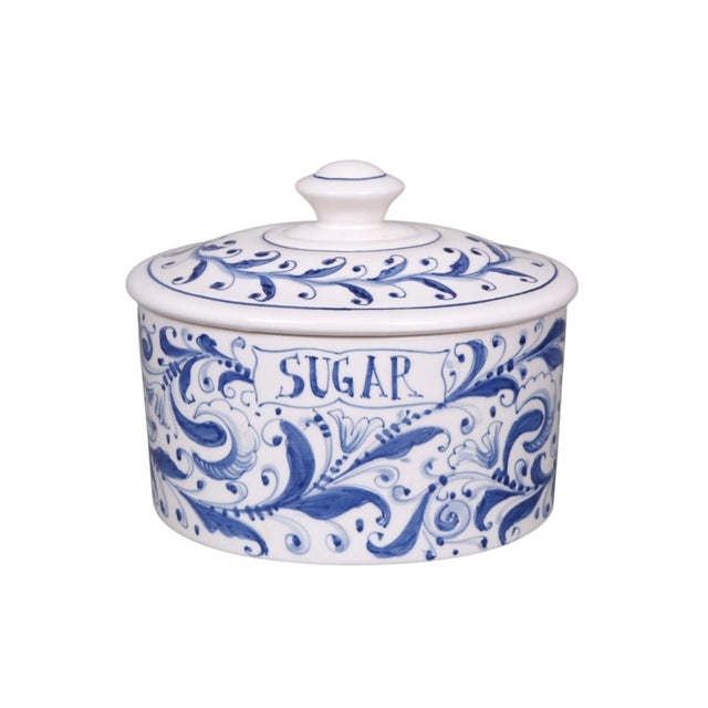Mancioli Italian Ceramic Kitchen Cannisters, Set of 3 For Sale - Image 4 of 9