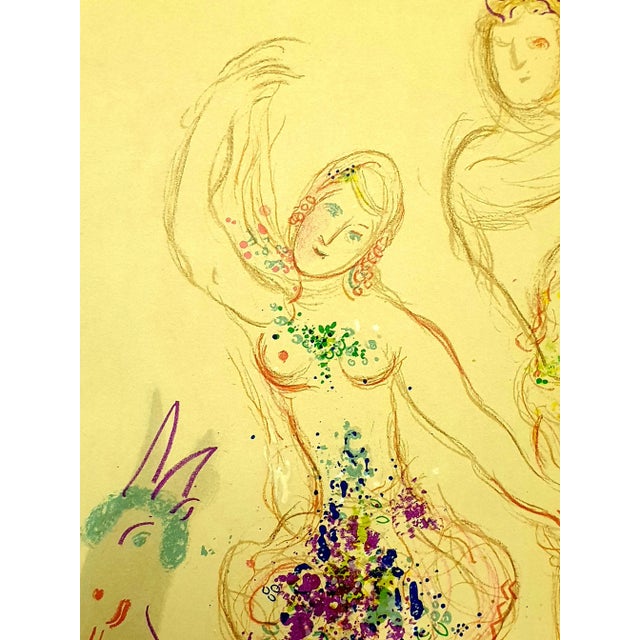 Marc chagall - dahnis and chloé - original lithograph 1969 printed by mourlot dimensions: 35 x 25 cm publisher: société...