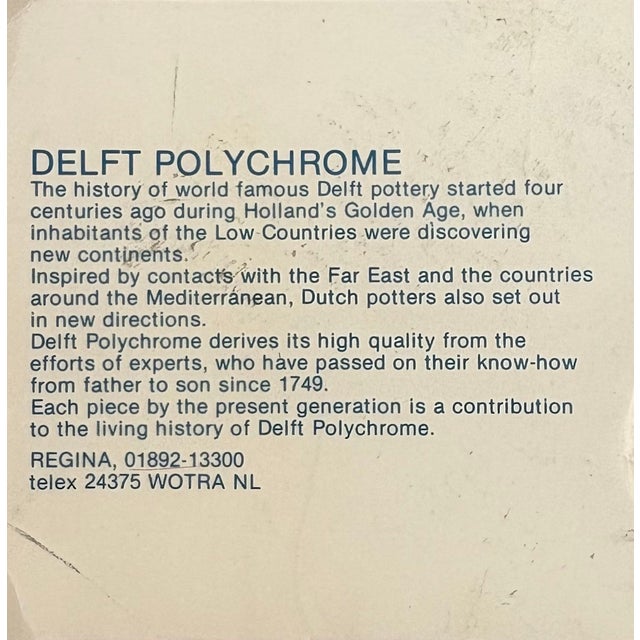 Blue Late 20th Century Regina Delft Polychrome Framed Tile Coasters, Set of 2 Hangings For Sale - Image 8 of 10
