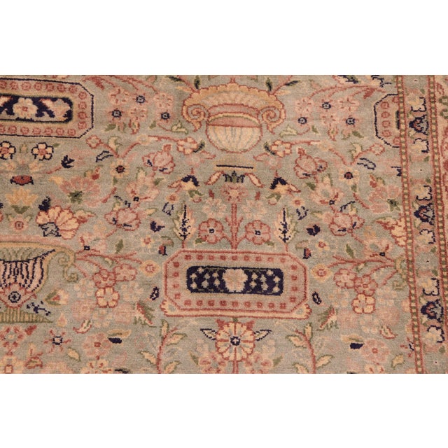 Shabby Chic Pak-Persian Green/Blue Wool Rug - 8'2'' X 9'10'' For Sale In New York - Image 6 of 9