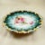 1900s Bohemia Porcelain Teal Blue Gilded Rose Plate For Sale In Philadelphia - Image 6 of 8