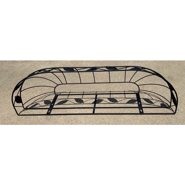 Vintage Black Metal Wall Planter For Sale - Image 4 of 7