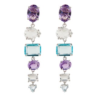 Kelly Earrings Base Metal, Purple For Sale