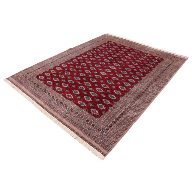 Transform the interior of your home with a beautiful hand-knotted Bokhara rug. Meticulously crafted with intricate...