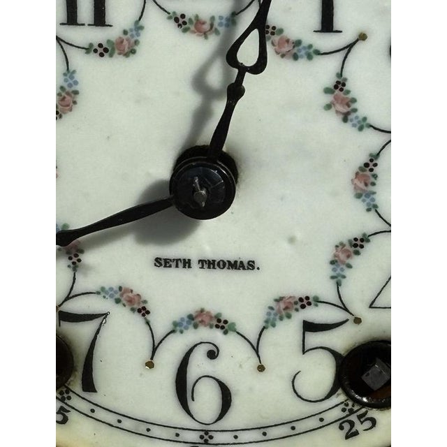 Victorian Brass Four Glass Clock from Seth Thomas For Sale - Image 3 of 8