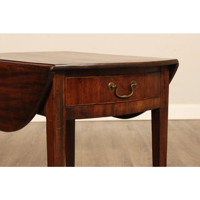 Antique Hepplewhite Mahogany Drop Leaf Pembroke Table For Sale - Image 12 of 12