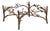 Midcentury French Iron Twig Coffee Table Base with Cross Stretcher For Sale