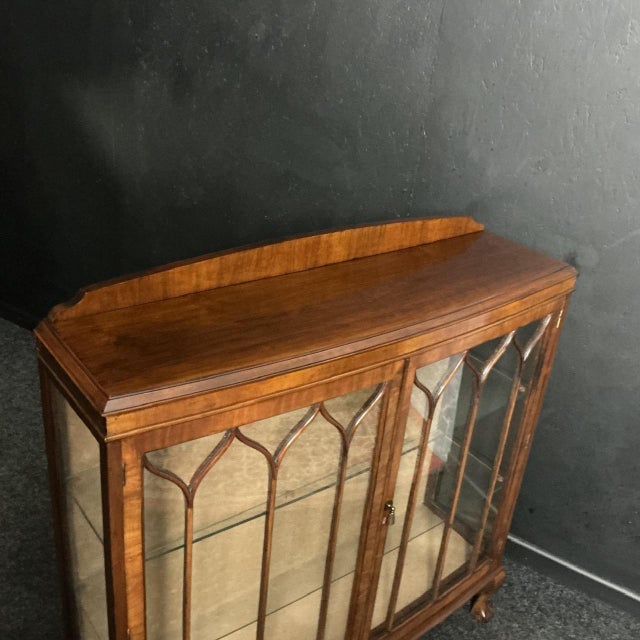 Chippendale Style Walnut Cabinet, 1925 For Sale - Image 4 of 8