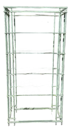 Étagère in the Style of Walter Lamb Iron and Glass