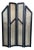 Art Deco Room Divider Black Ebonized Wood and Gold Metal Screens For Sale