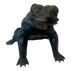 Mid 20th Century Japanese Bronze Frog Sculpture