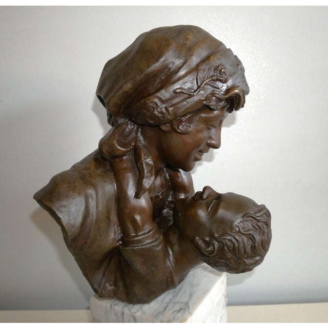 Brown Unidentified, Maternity Bust, Late 19th Century, Bronze For Sale - Image 8 of 18