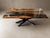 Rectangular table in Lecce olive wood and smoked resin, designed by Andrea Toffanin for Hood – Back & Forth Design. A...