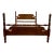 Vintage Full Size Duncan Phyfe Style Traditional Low Poster Bed For Sale