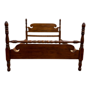 Vintage Full Size Duncan Phyfe Style Traditional Low Poster Bed