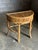 Ficks Reed 1970s Burnt Bamboo and Rattan Demilune Console Table For Sale - Image 4 of 12