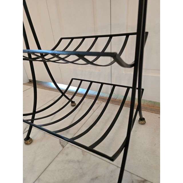 Mid Century Modern Italian Designer 3 Tier Rack For Sale In New York - Image 6 of 7