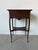 Antique French Louis XV Style Wood Lamp Table or Nightstand With Keyed Drawer For Sale - Image 9 of 12