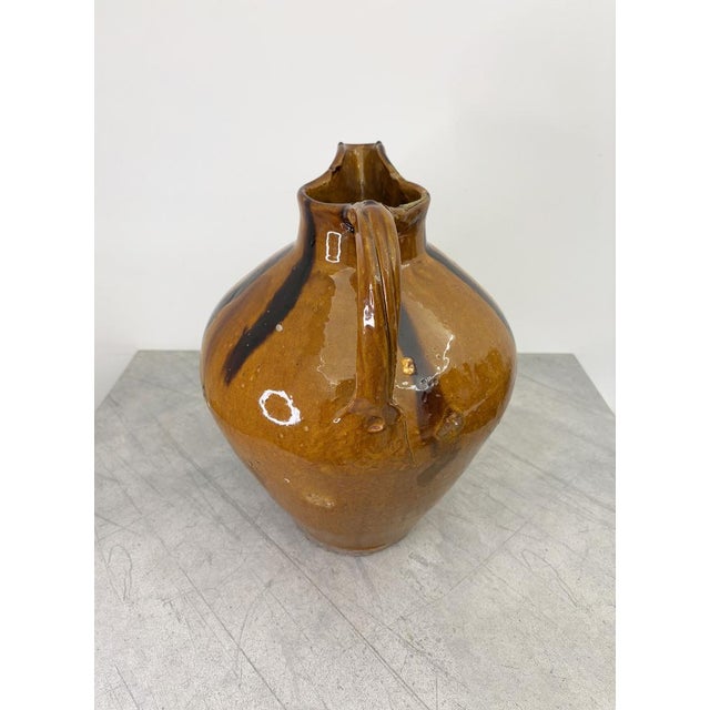 Black Large Vintage Striped Jug For Sale - Image 8 of 12