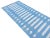 Textile Handmade Cotton Sky Blue and White Striped Runner Rug, Vegetable Dyed Dhurrie Runner -3'x12' For Sale - Image 7 of 10