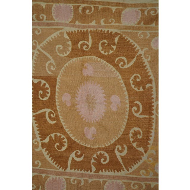 Hand Embroidered Uzbek Suzani - Wall Decor For Sale - Image 12 of 15