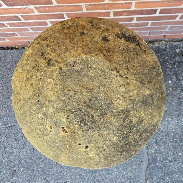 Old Limestone Carved Staddle Stone For Sale - Image 4 of 4