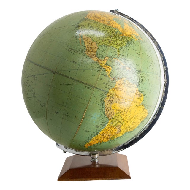 20th Mid-Century Earth Globe Philips Challenge, United Kingdom, 1797 For Sale