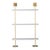 Port 68 Marais 3-Tier White & Gold Shelf 36" For Sale - Image 4 of 4