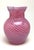 American Antique Fenton 9" Cranberry Pink Swirl Pitcher With Ruffle Rim and Applied Handle For Sale - Image 3 of 6