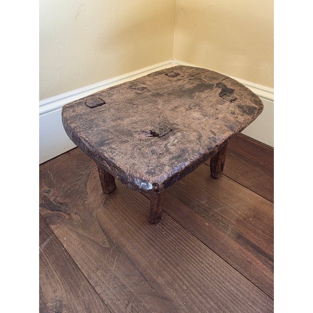 Primitive Hand Made Stool For Sale - Image 9 of 13
