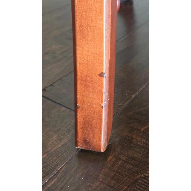 1980s Attributed to Ethan Allen Pair of Upholstered Armchairs Blue Diamonds For Sale - Image 12 of 13