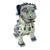 24" Nanking Blue White Porcelain Chinese Temple Guardian Lion Foo Dog Sheshi, Canonbury For Sale