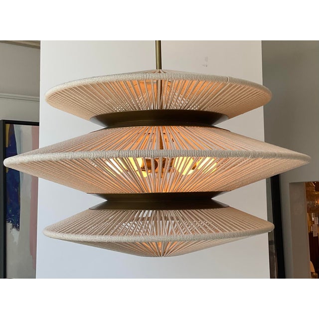 Contemporary Revelation Organic Modern String Trio Pendant Light For Sale - Image 3 of 5