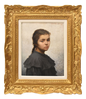 Félix Alfred Bonnet, Portrait Young Woman with a Braid, 1897, Oil on Canvas
